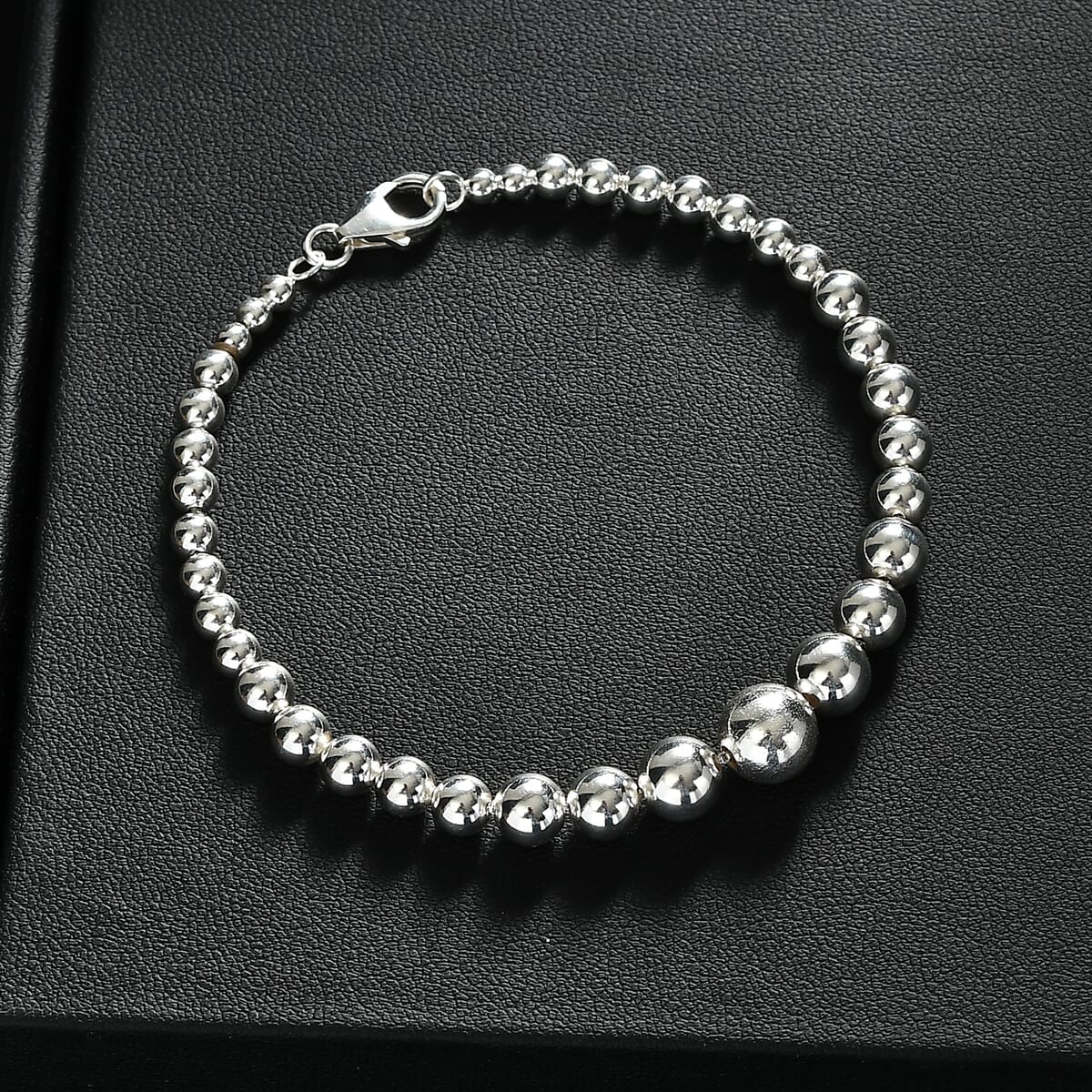 D'Joy Beaded Graduated Bracelet in Sterling Silver (7.25 In) 9 Grams image number 1