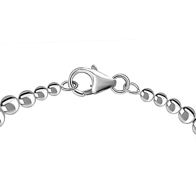 D'Joy Beaded Graduated Bracelet in Sterling Silver (7.25 In) 9 Grams