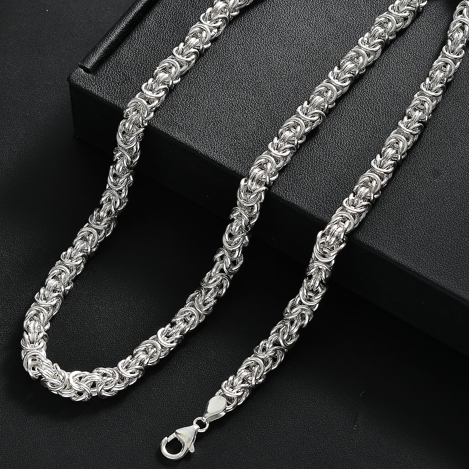 Buy D'Joy Sterling Silver Byzantine Weave Chain Necklace 20 Inches