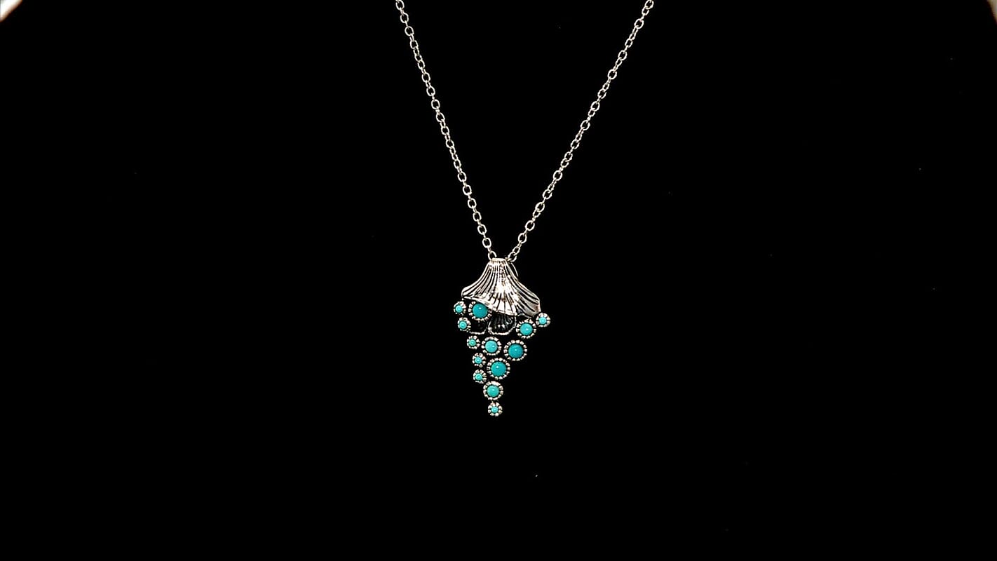 GP Capri Collection Artisan Crafted Sleeping Beauty Turquoise 0.80 ctw Pendant without Chain in Sterling Silver