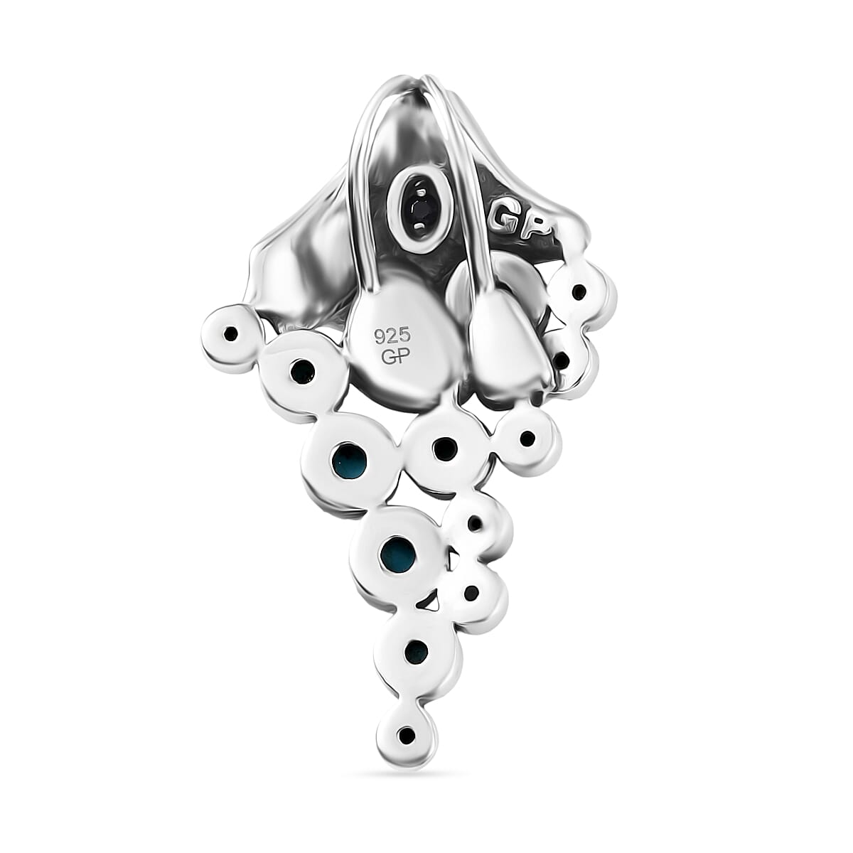 GP Capri Collection Artisan Crafted Sleeping Beauty Turquoise 0.80 ctw Pendant without Chain in Sterling Silver image number 5
