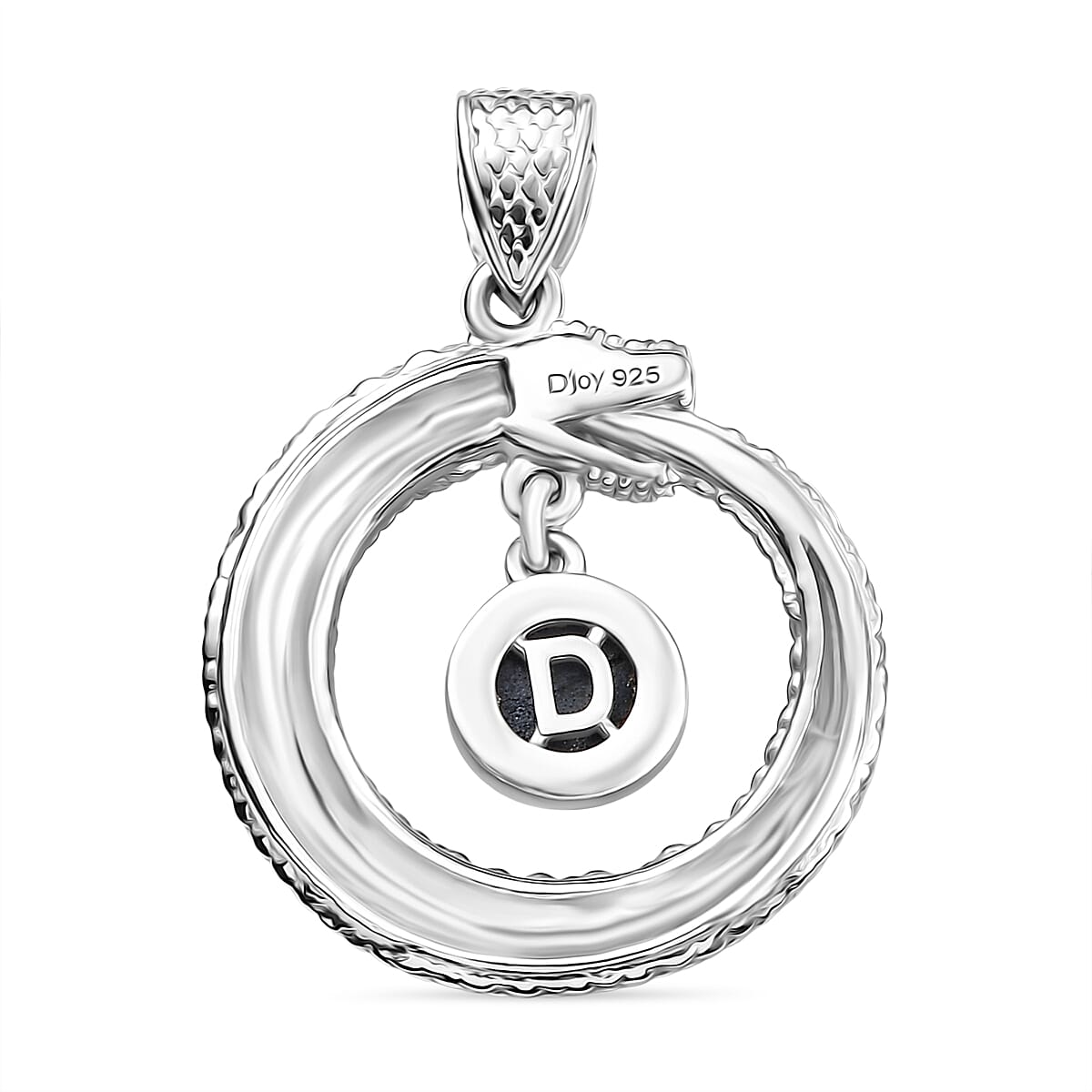 D'Joy Blue Star Sapphire (DF) 1.70 ctw Dragon Pendant without Chain in 14K YG and Rhodium Over Sterling Silver image number 4