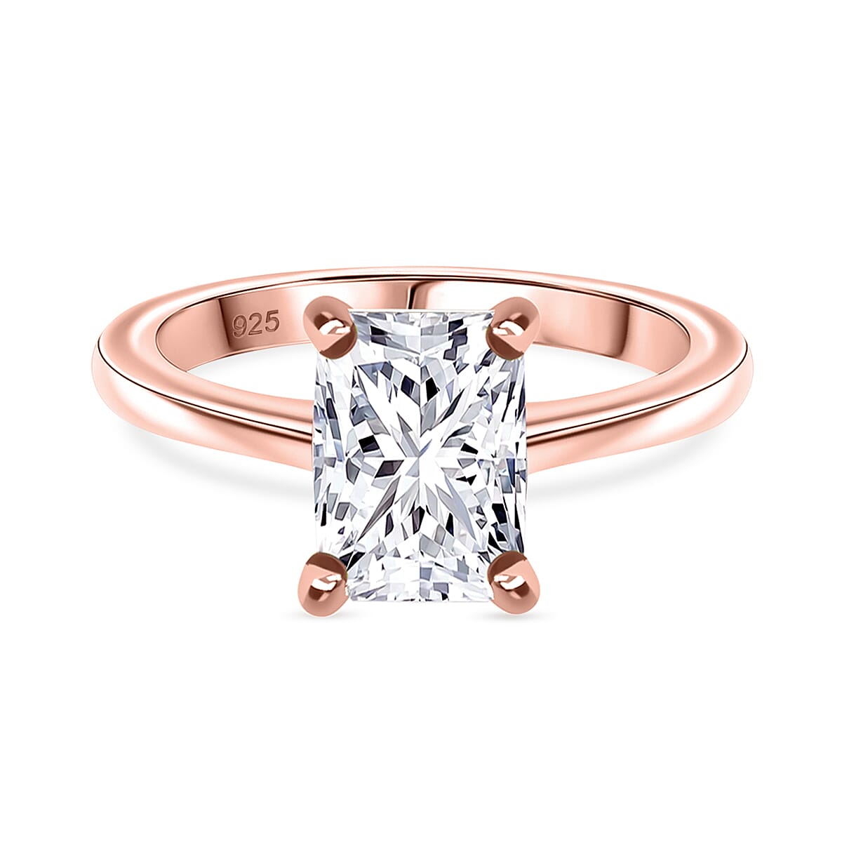 IGI Certified Luxuriant Lab Grown Diamond G-H SI 1.00 ctw Solitaire Ring in 18K Vermeil Rose Gold Sterling Silver (Size 7.0) (Del. in 10-12 Days) image number 2