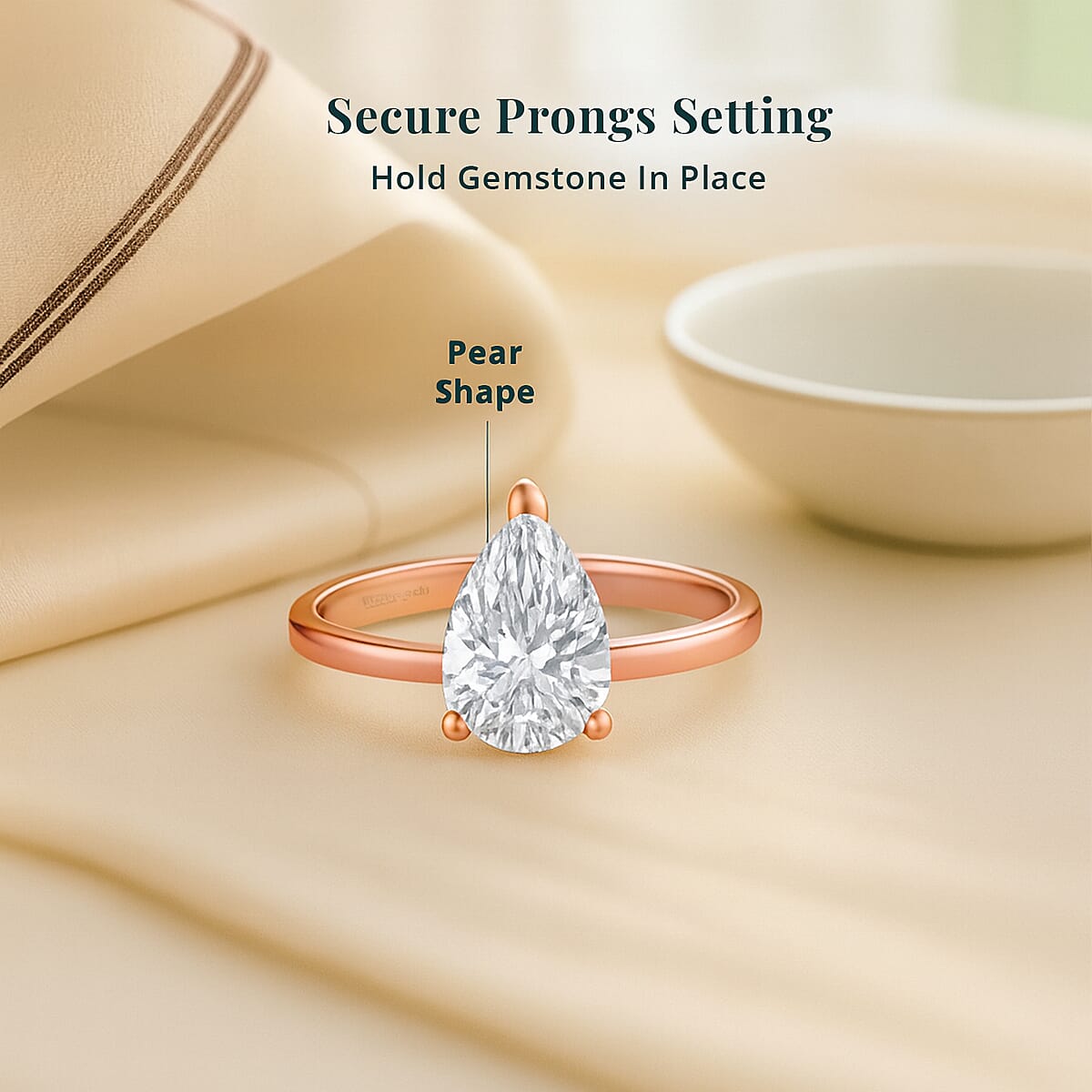 IGI Certified Luxuriant Lab Grown Diamond G-H SI 2.00 ctw Ring in 18K Vermeil Rose Gold Over Sterling Silver (Size 5.0) (Del. in 10-12 Days) image number 5