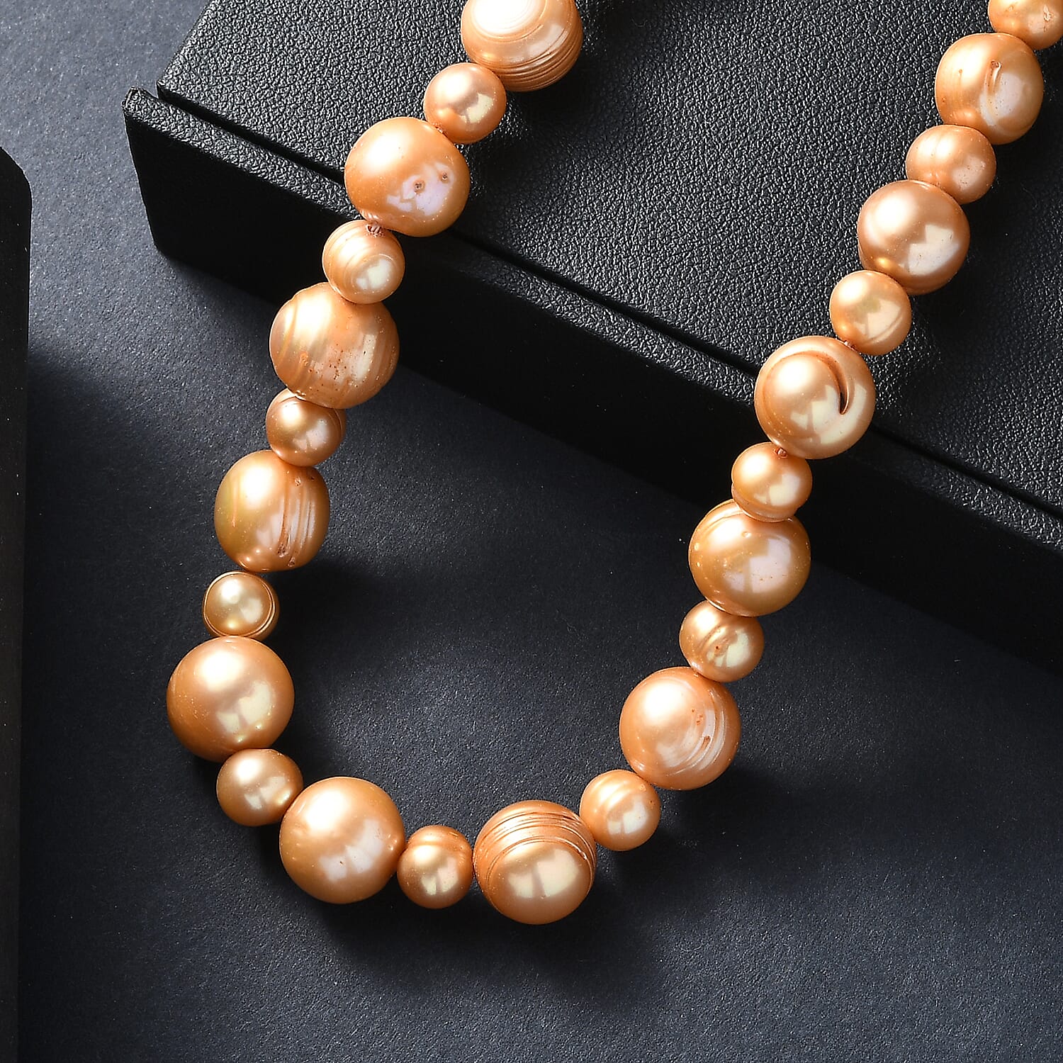 Golden Pearl (D) Necklace in Stainless Steel 18-20 Inches
