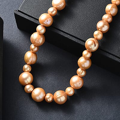 GCS Golden Pearl (D) Necklace in Stainless Steel 18-20 Inches