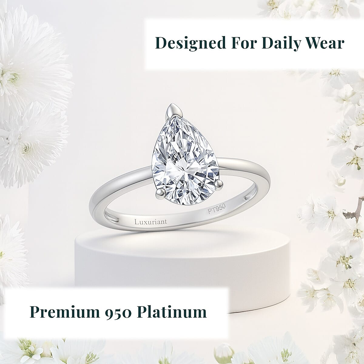 IGI Certified Luxuriant Lab Grown Diamond G-H SI 2.00 ctw Ring in 950 Platinum (Size 4.5) (Del. in 10-12 Days) image number 2