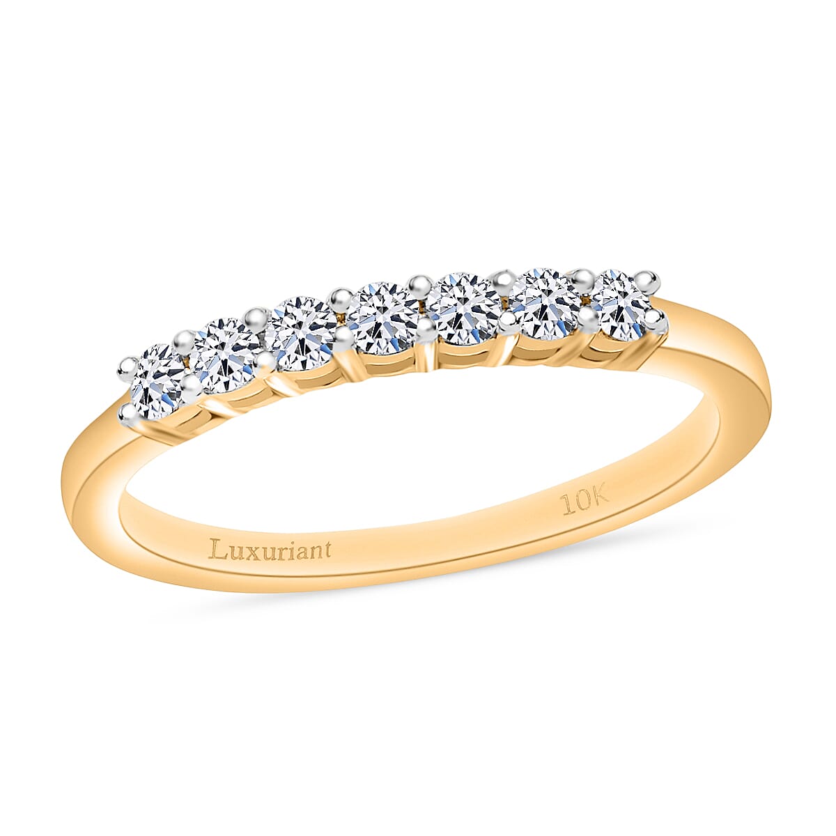 Luxuriant Lab Grown Diamond G-H SI 0.25 ctw Ring in 10K Yellow Gold (Size 10.0) image number 0