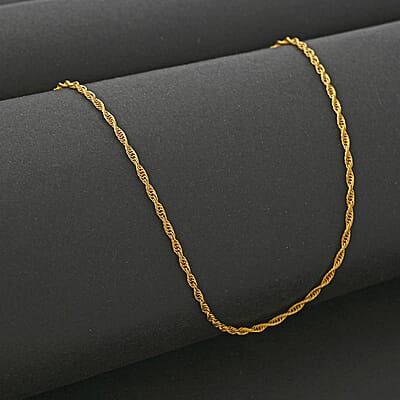 Rope Chain Necklace in 24K Yellow Gold 3.90 Grams 20 Inches