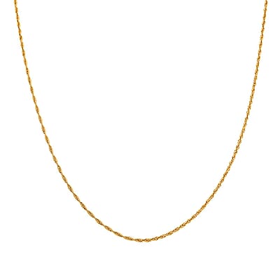 Rope Chain Necklace in 24K Yellow Gold 3.90 Grams 20 Inches
