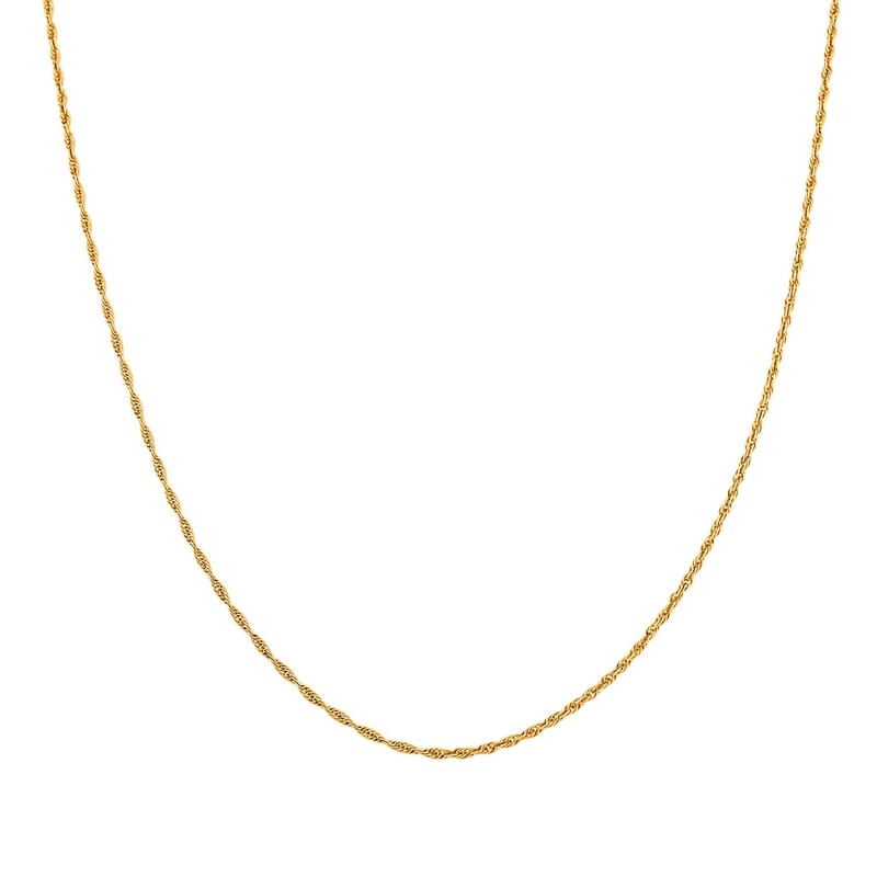 Rope Chain Necklace in 24K Yellow Gold 3.90 Grams 20 Inches