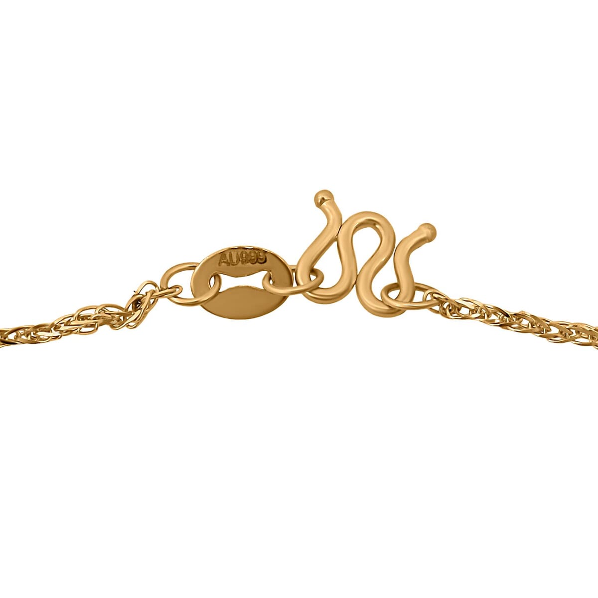 Rope Chain Necklace in 24K Yellow Gold 3.90 Grams 20 Inches image number 4