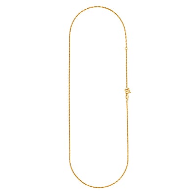Rope Chain Necklace in 24K Yellow Gold 3.90 Grams 20 Inches