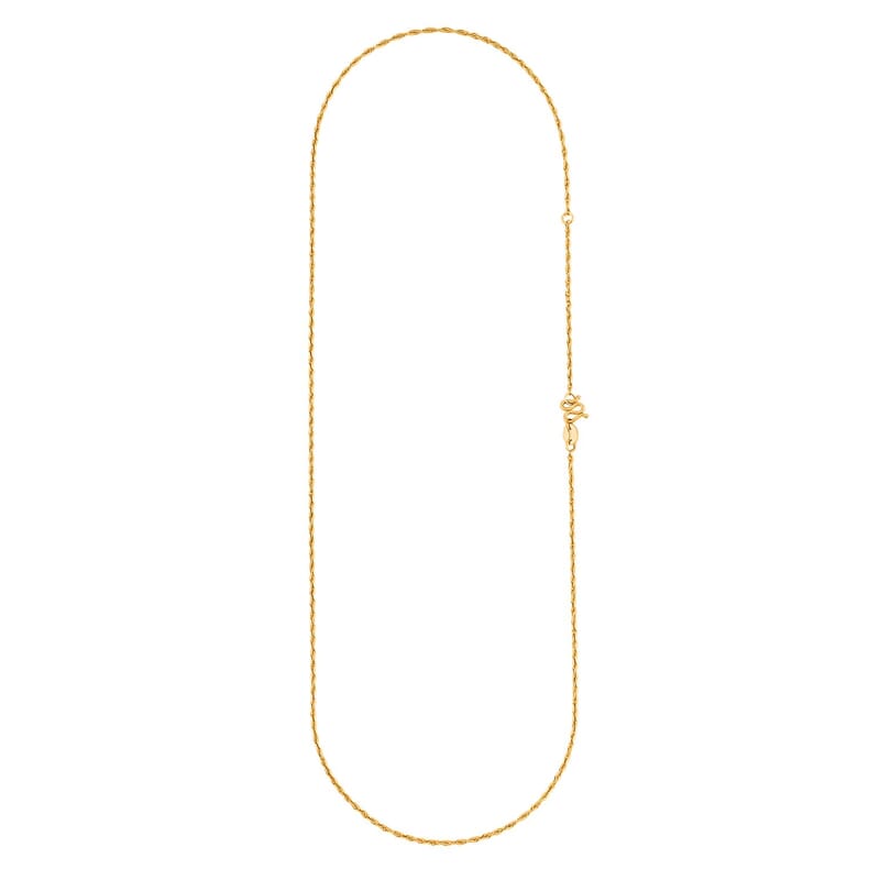 Rope Chain Necklace in 24K Yellow Gold 3.90 Grams 20 Inches
