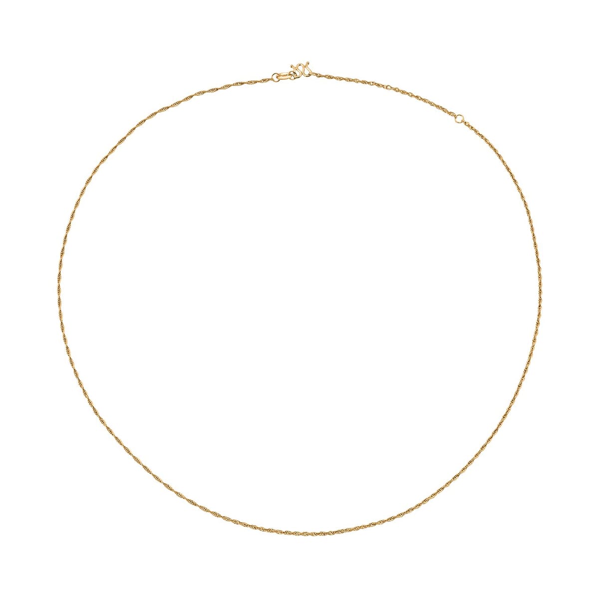 24K Spiga Chain Necklace in Yellow Gold 3.5 Grams 20 Inches image number 0