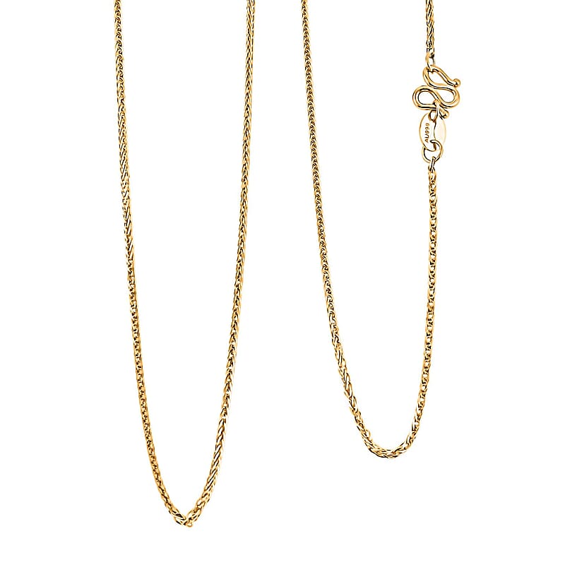 24K Yellow Gold Spiga Chain Necklace (20 Inches) (3.5 g)