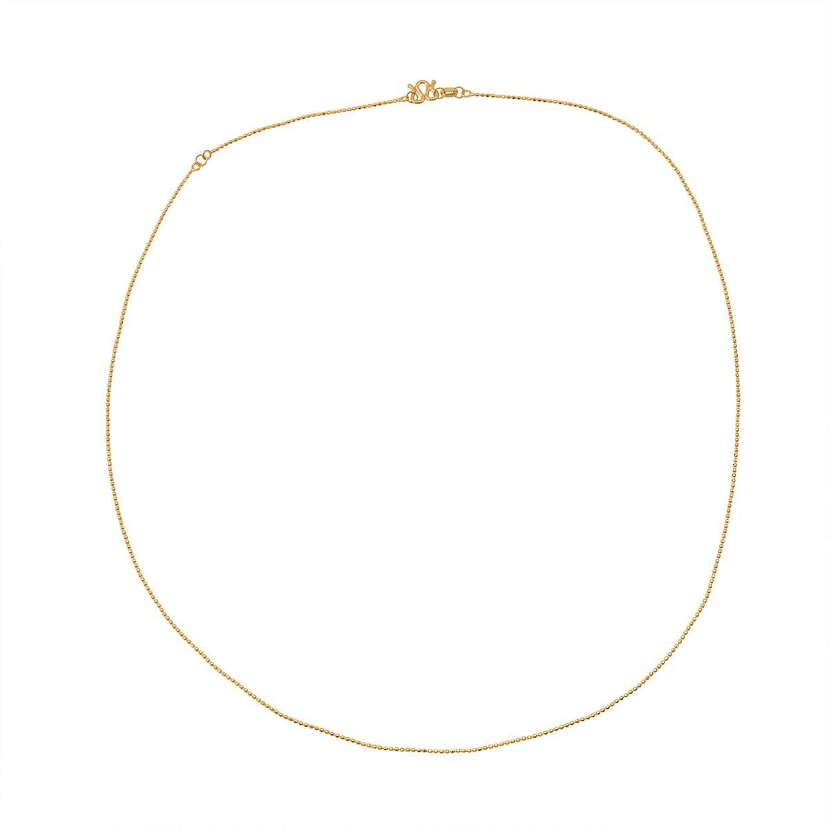 Beaded Chain Necklace in 24K Yellow Gold 20 Inches 3.20 Grams image number 0