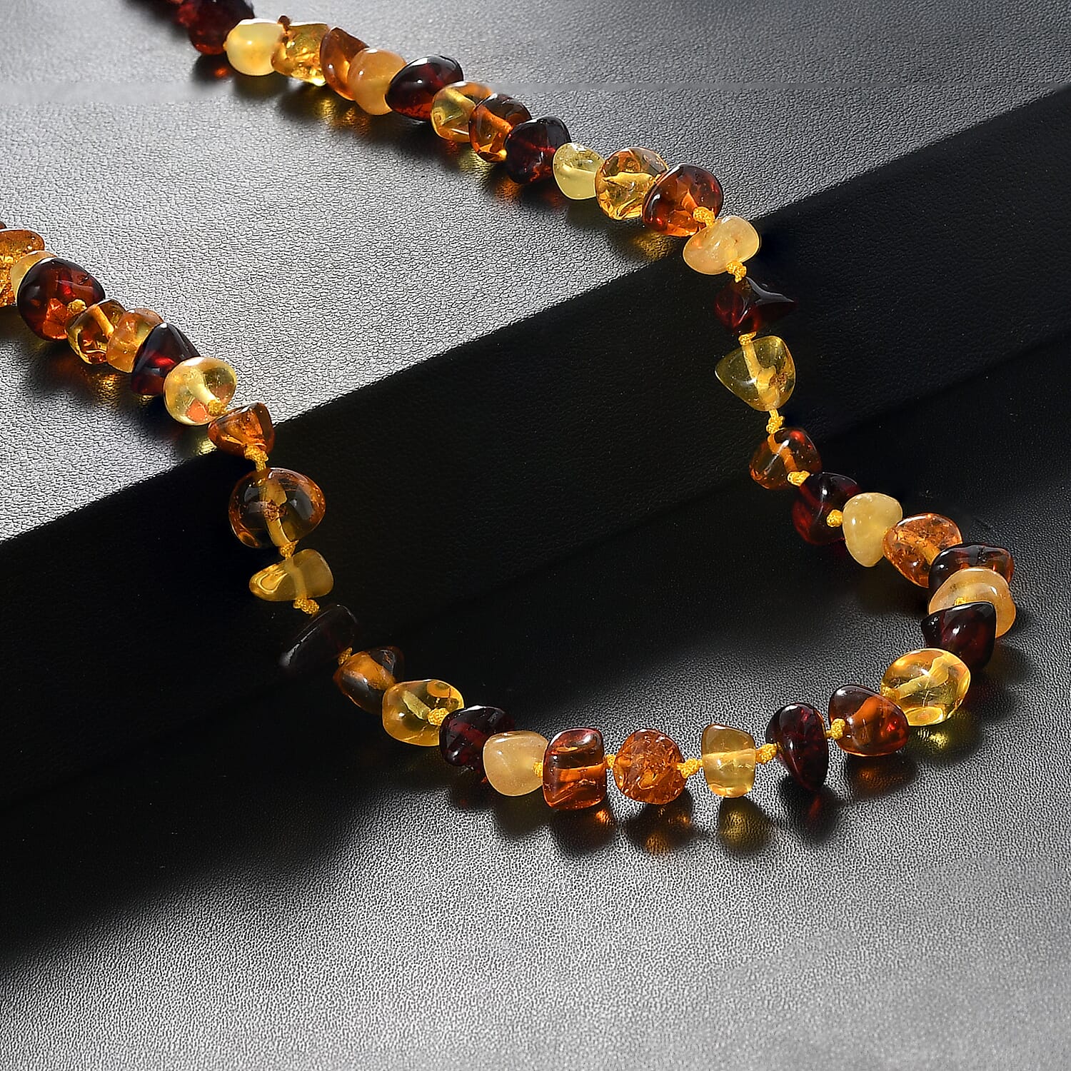 ColorfulAmber Beaded Necklace 20 Inches