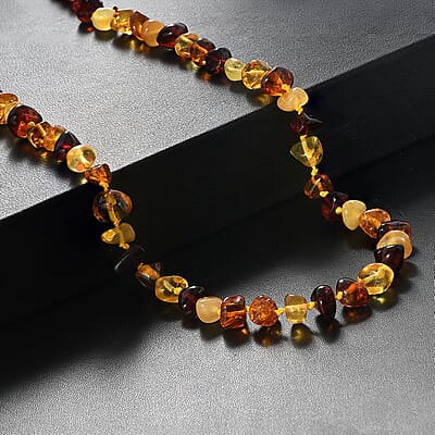ColorfulAmber Beaded Necklace 20 Inches