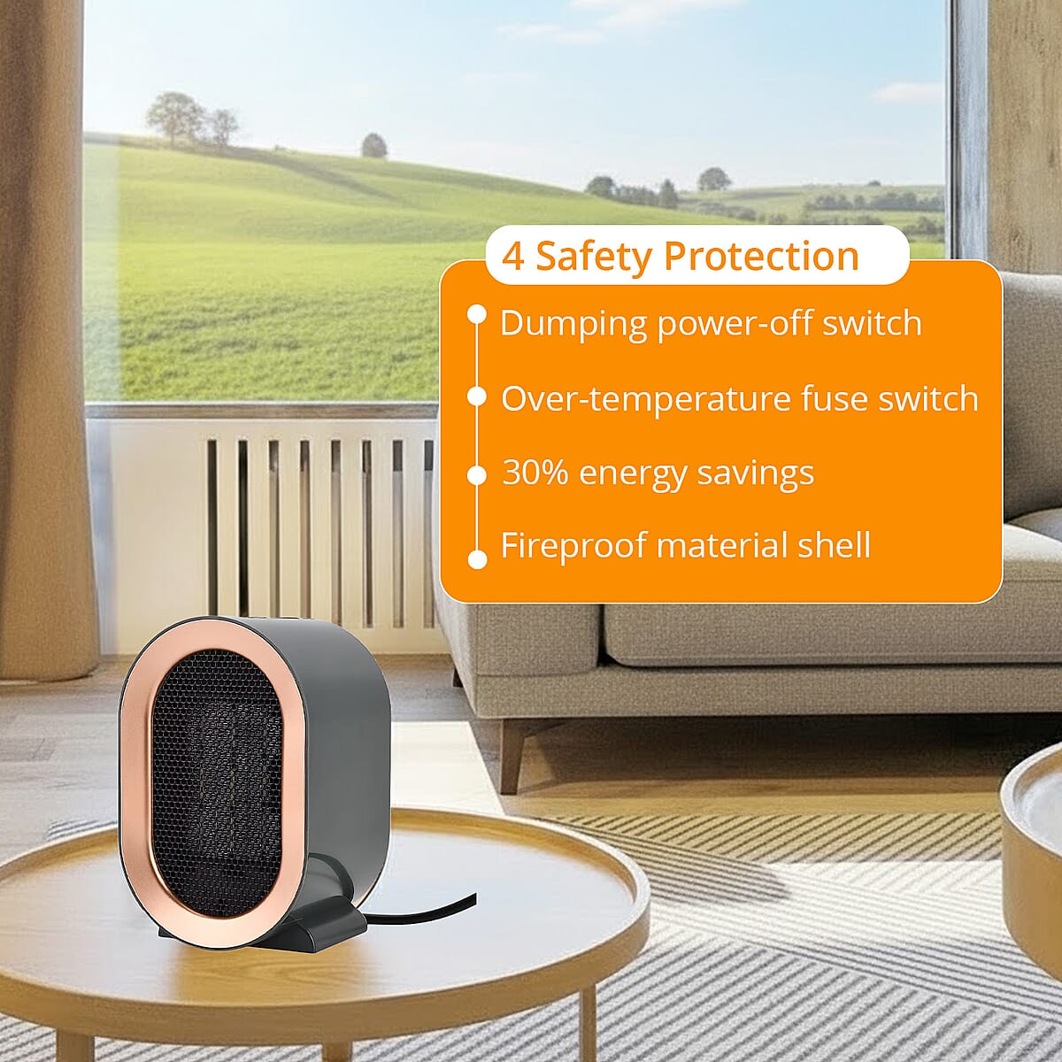 Livmore Green Electric Air Heater image number 2