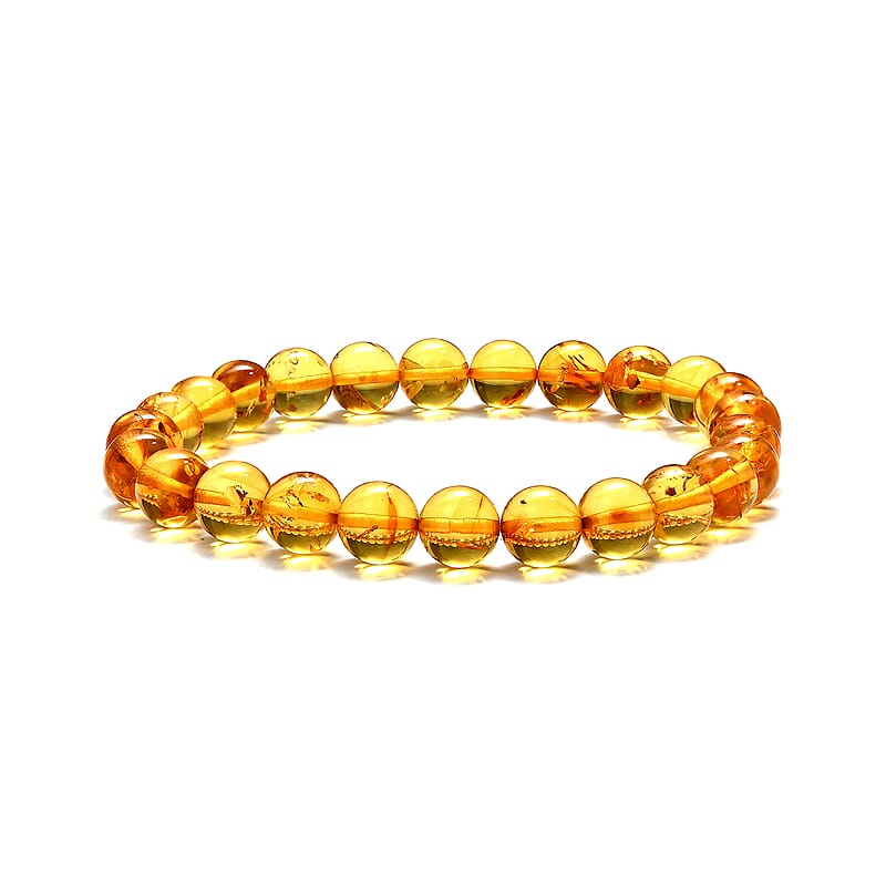 Baltic Amber Earth Glow Bead Bracelet
