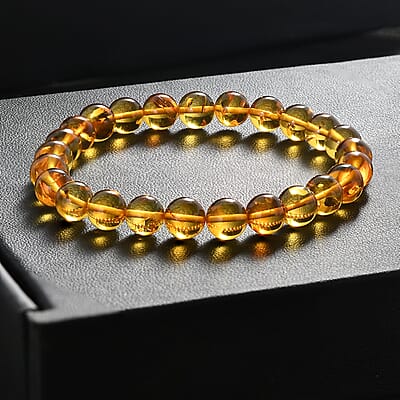 Baltic Amber Earth Glow Bead Bracelet