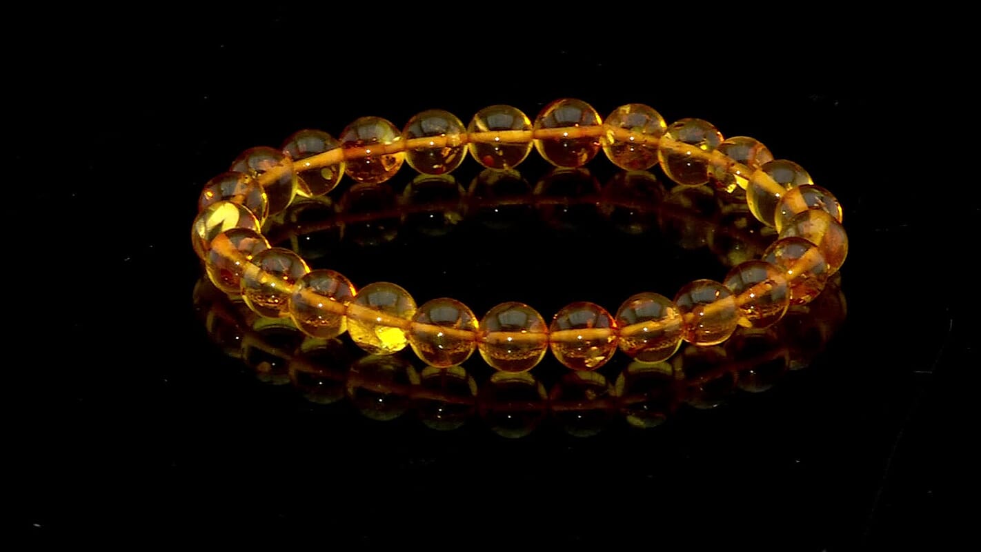 Baltic Amber Earth Glow Bead Bracelet