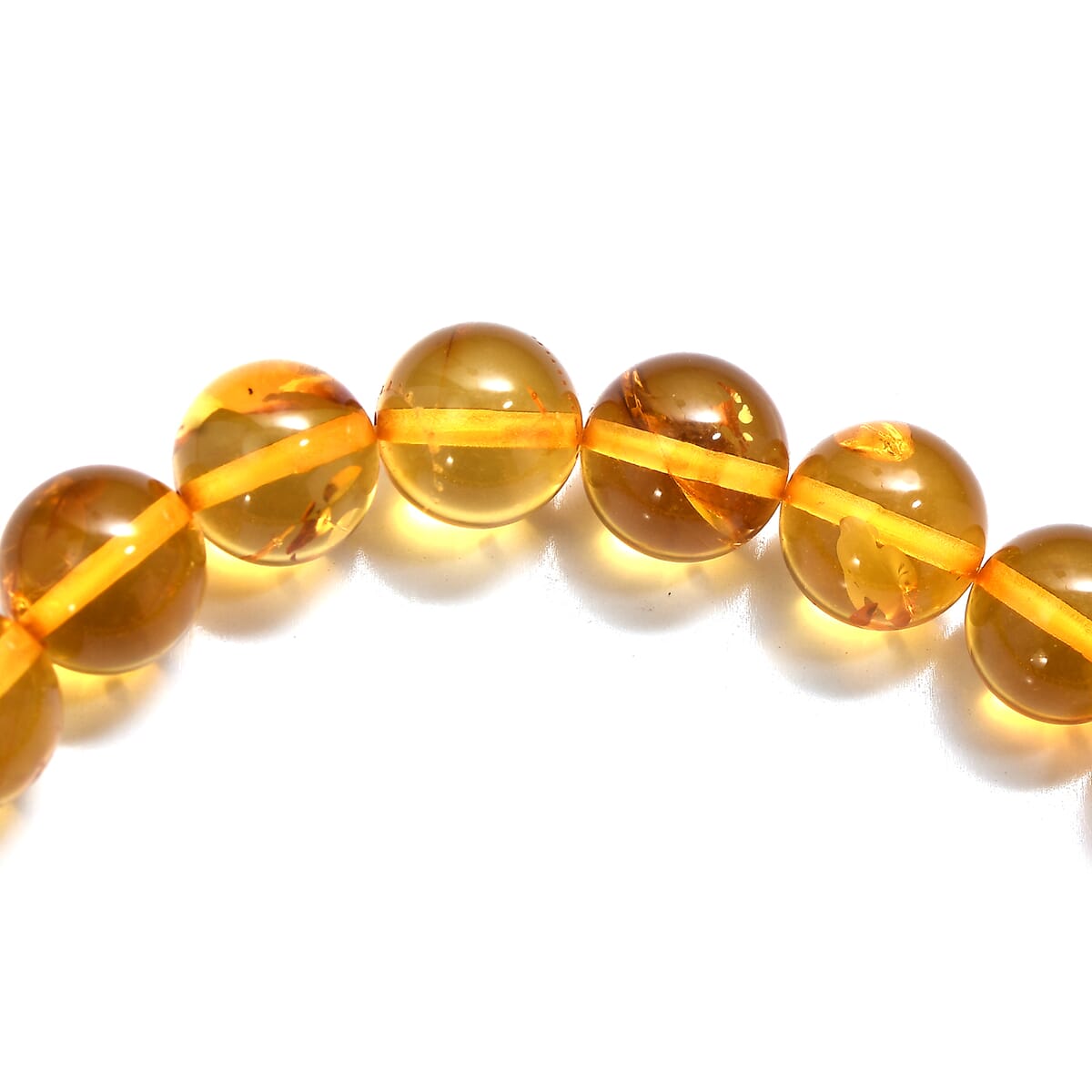 Baltic Amber Beaded Stretch Bracelet image number 3