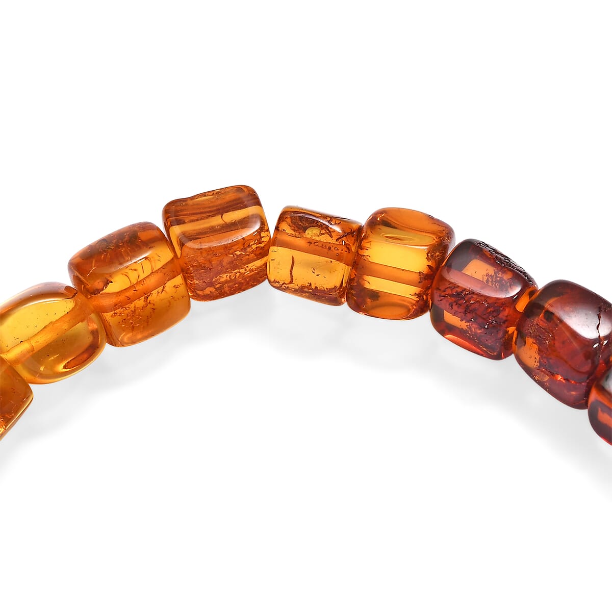 Shades of Amber Beaded Stretch Bracelet image number 3