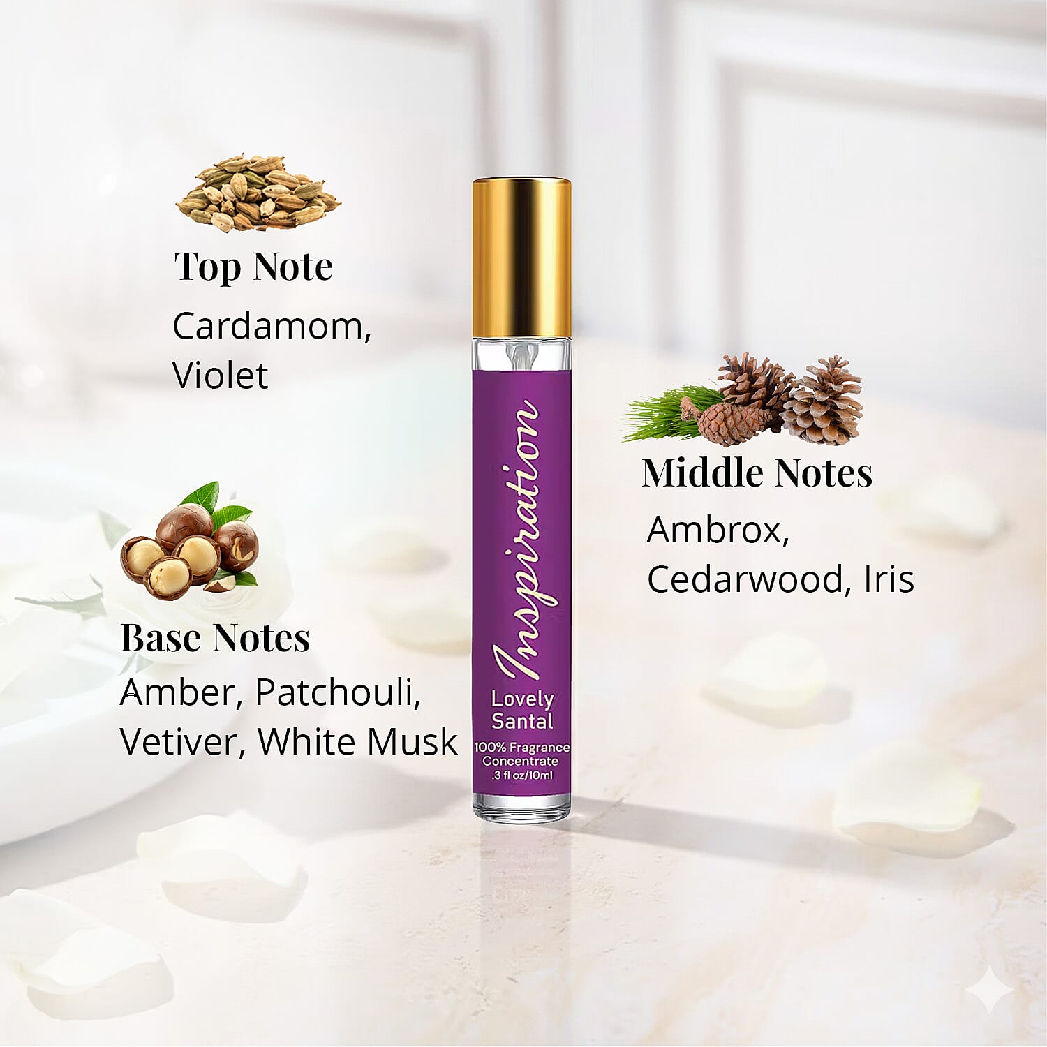 The Lab Direct Inspiration 100% Fragrance Concentrate- Lovely Santal (.3oz) (Ships in 3-5 Days)