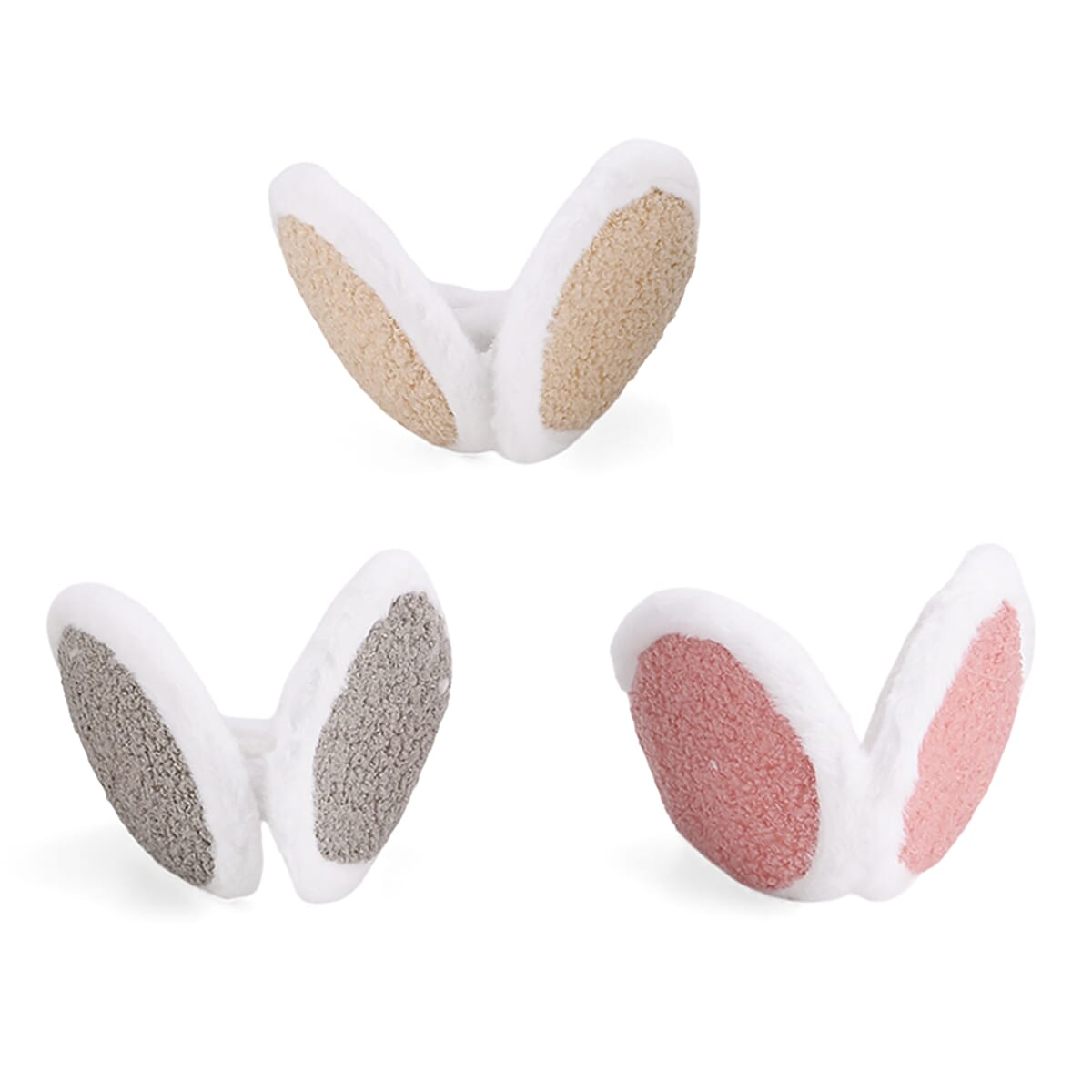 Pink, Grey and Beige Set of 3pcs Ear Pad      image number 0