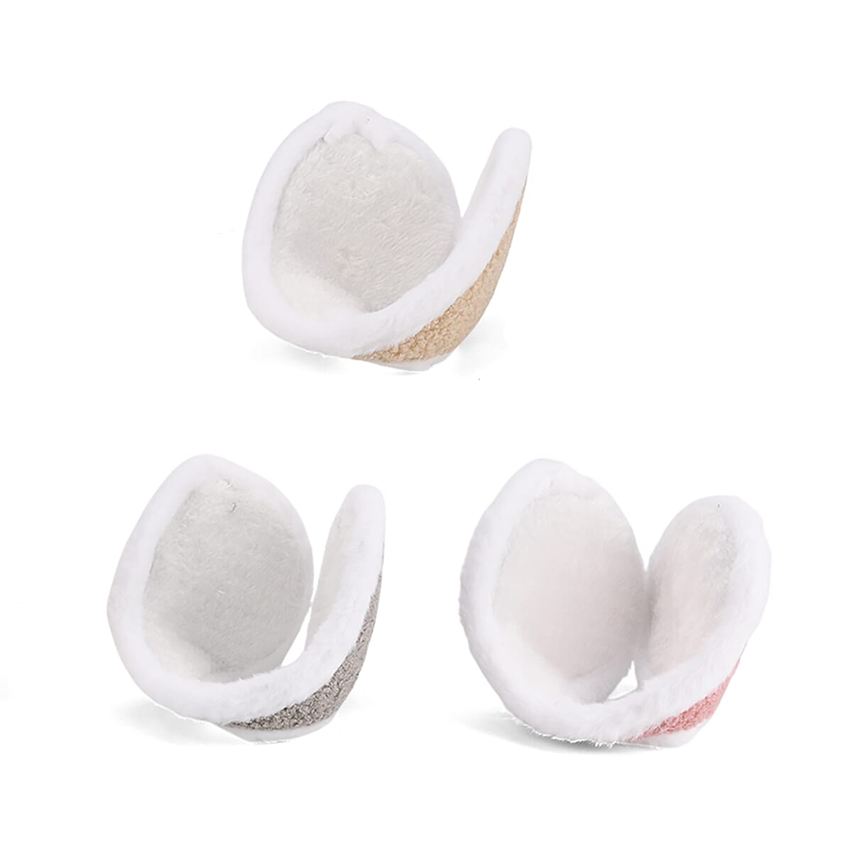 Pink, Grey and Beige Set of 3pcs Ear Pad      image number 2