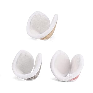 Pink, Grey and Beige Set of 3pcs Ear Pad     