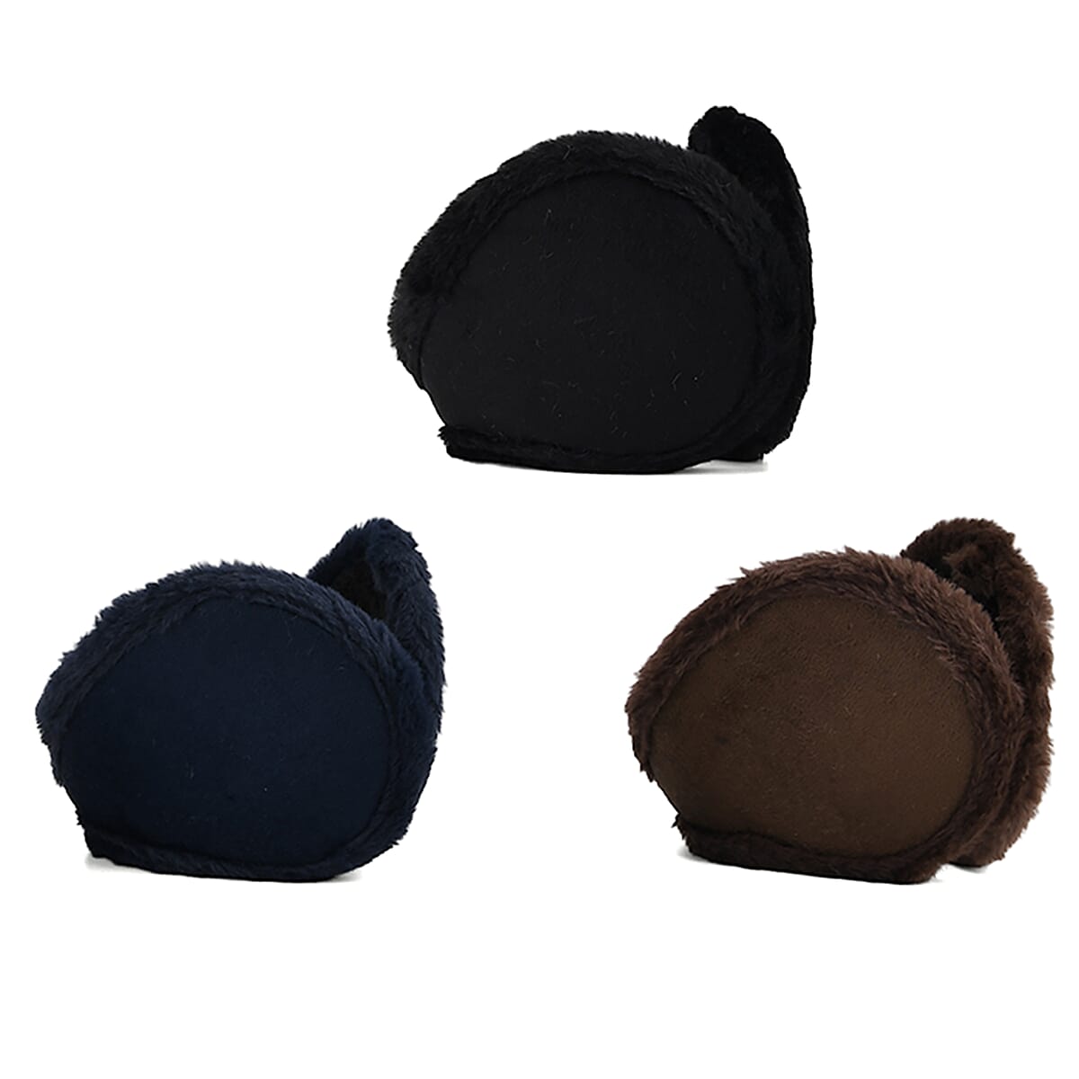 Black, Navy and Brown Set of 3pcs Ear Pad      image number 0