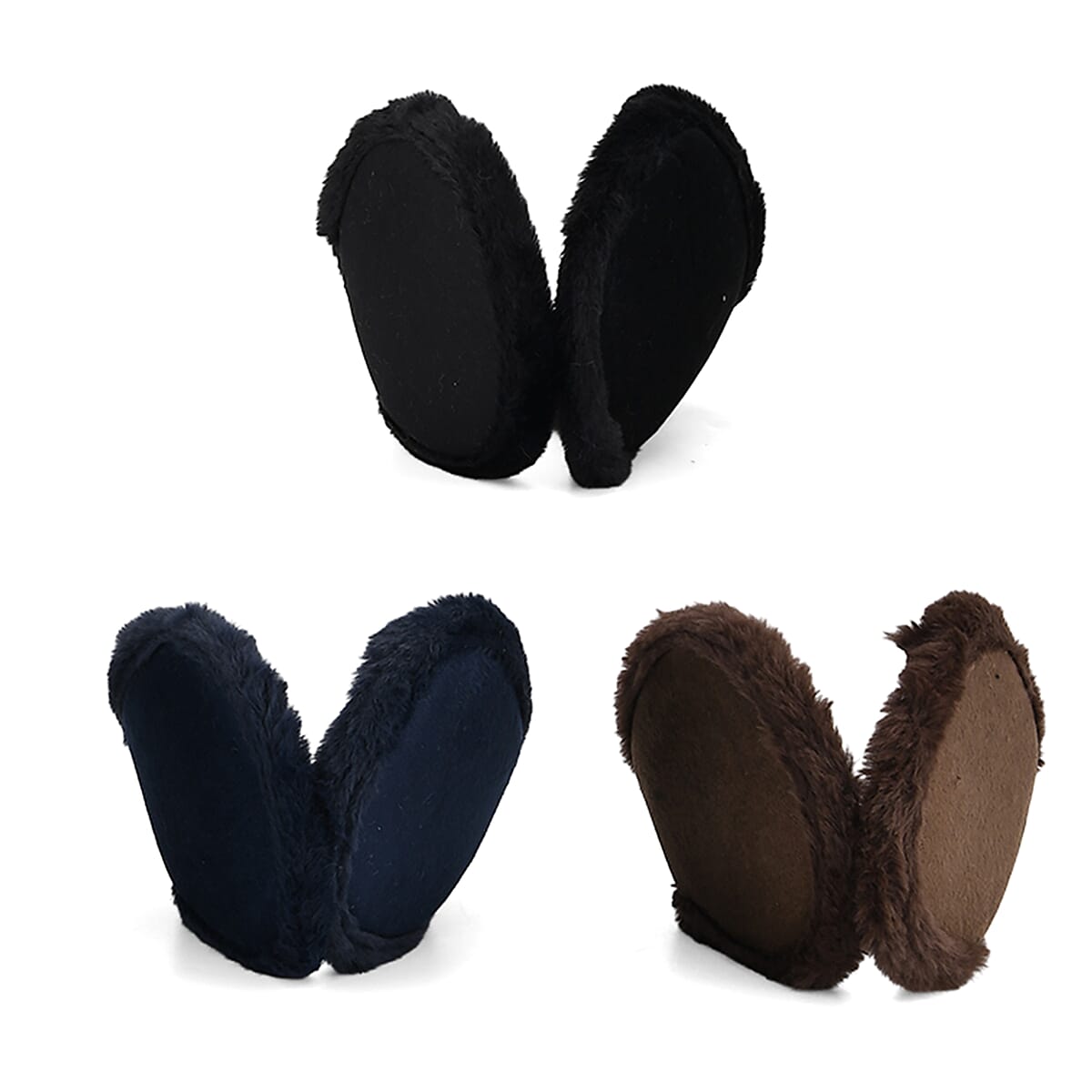 Black, Navy and Brown Set of 3pcs Ear Pad      image number 2