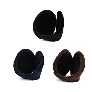 Black, Navy and Brown Set of 3pcs Ear Pad     