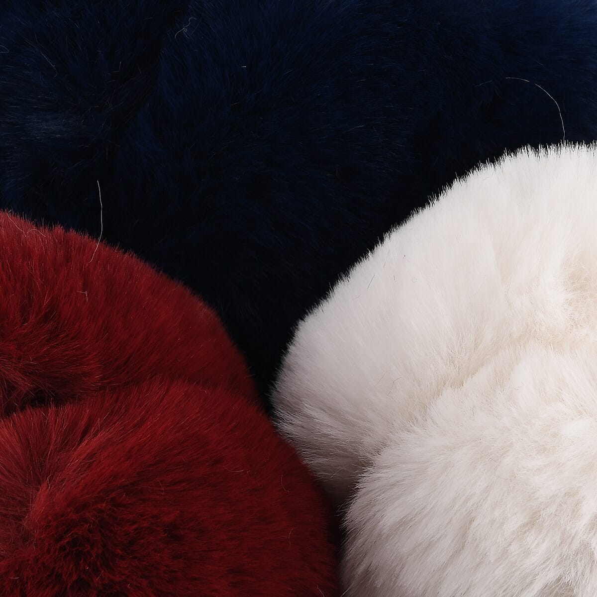 Doorbuster White, Navy and Burgundy Set of 3pcs Ear Muff image number 5