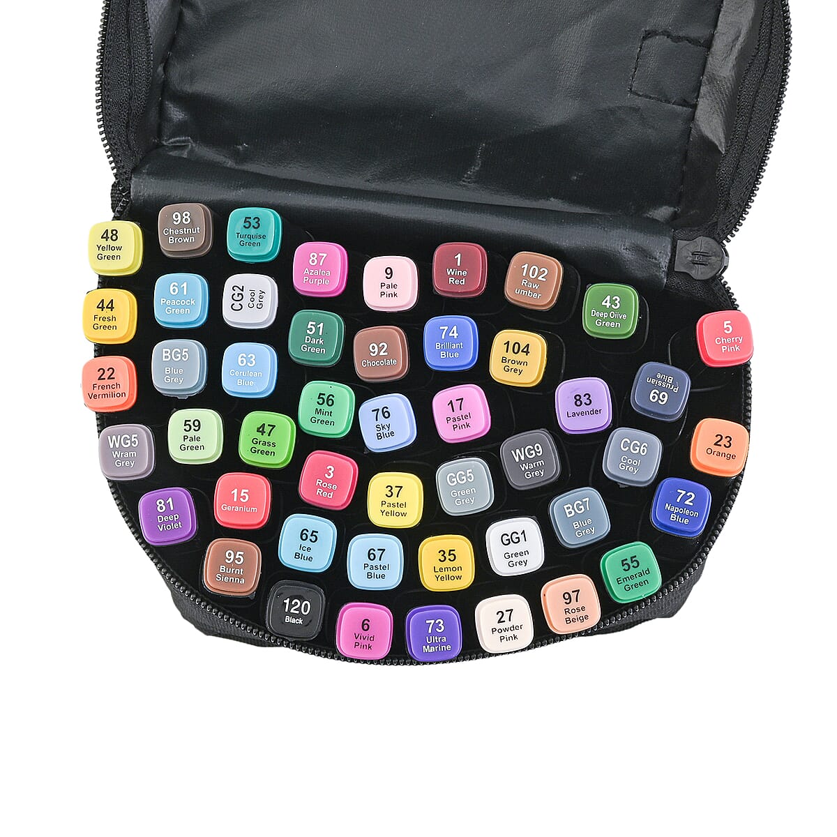 Set of 48pcs Dual Tip Marker Pen with Storage Bag image number 7