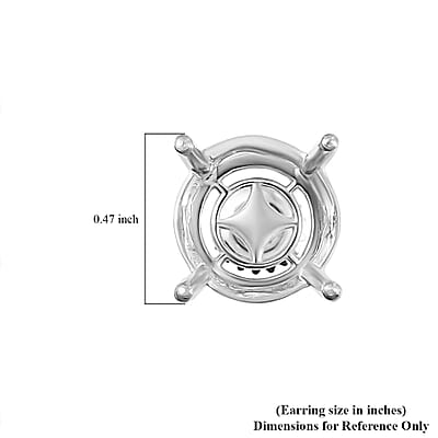 950 Platinum Mounting Stud Earrings (6.20 g)