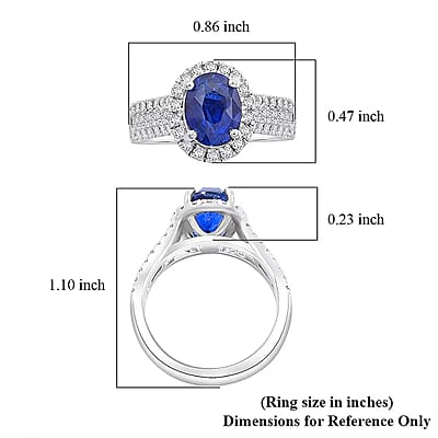Chairman Vault Collection Certified & Appraised Rhapsody AAAA Ceylon Blue Sapphire and E-F VS Diamond 4.30 ctw Ring in 950 Platinum (Size 7.0)  9.71 Grams