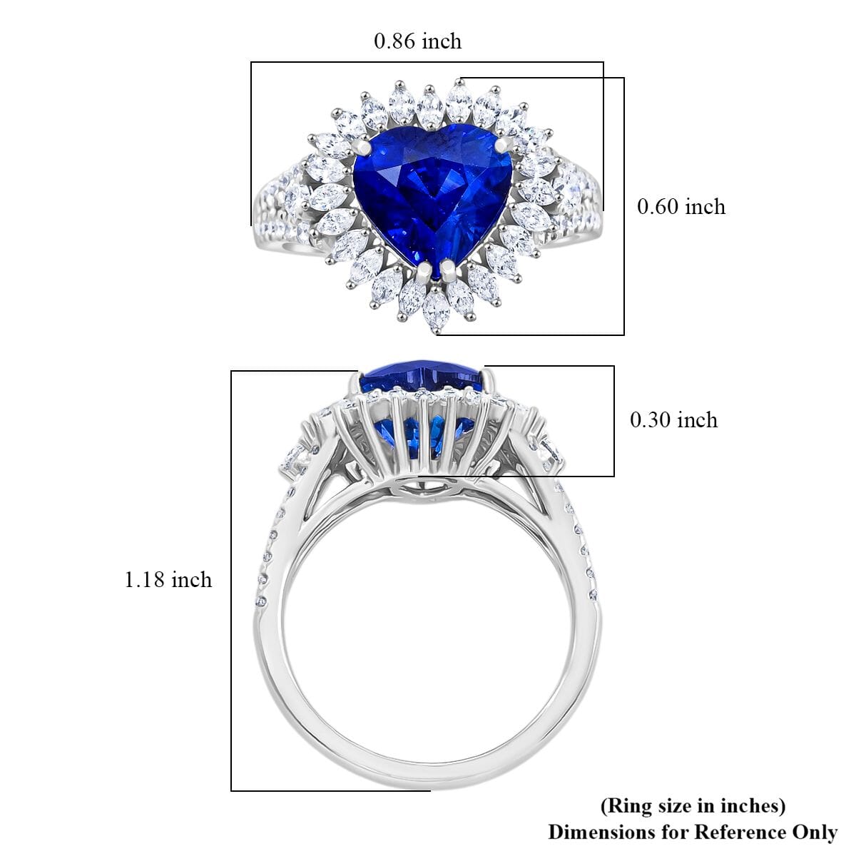 Chairman Collection Certified & Appraised Rhapsody AAAA Ceylon Blue Sapphire and E-F VS Diamond 4.20 ctw Ring in 950 Platinum (Size 7.0)  8.45 Grams image number 5