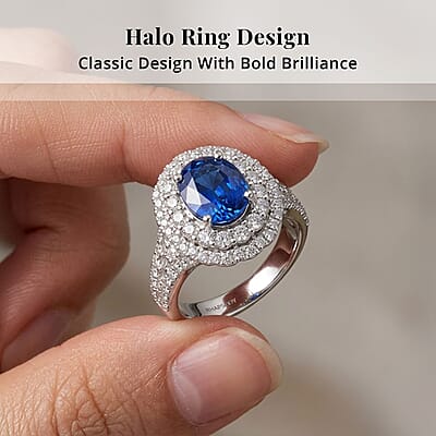 Chairman Vault Collection Certified & Appraised Rhapsody AAAA Royal Blue Ceylon Sapphire and E-F VS Diamond 4.75 ctw Ring in 950 Platinum (Size 7.0)  10.48 Grams