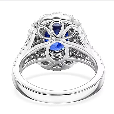 Chairman Vault Collection Certified & Appraised Rhapsody AAAA Royal Blue Ceylon Sapphire and E-F VS Diamond 4.75 ctw Ring in 950 Platinum (Size 7.0)  10.48 Grams