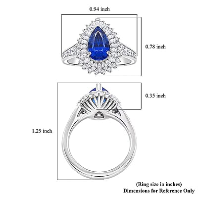 Chairman Vault Collection Certified & Appraised Rhapsody AAAA Ceylon Blue Sapphire and E-F VS Diamond 4.10 ctw Ring in 950 Platinum (Size 7.0)  10.20 Grams