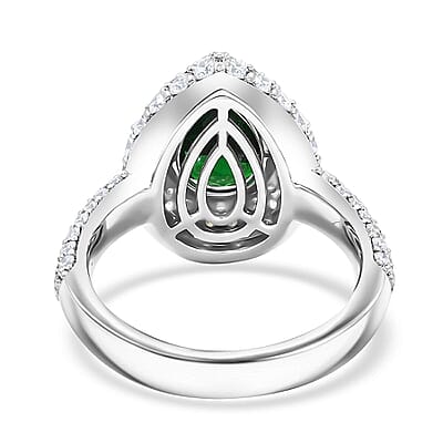 Chairman Vault Collection Certified & Appraised Rhapsody 950 Platinum AAAA Tsavorite Garnet, Diamond (E-F, VS) Ring (Size 7.5) (11.68 g) 4.16 ctw