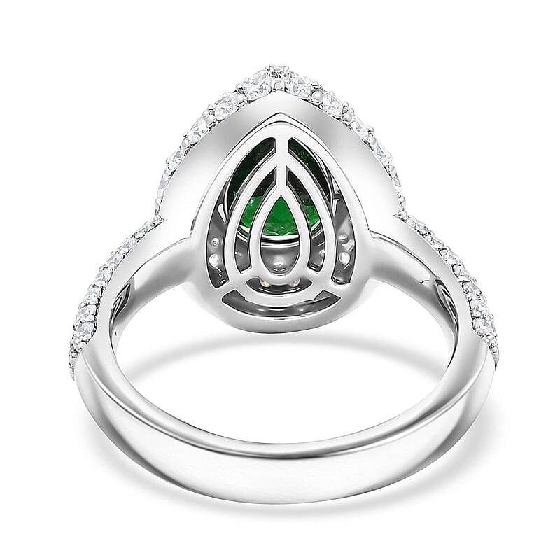 Chairman Vault Collection Certified & Appraised Rhapsody 950 Platinum AAAA Tsavorite Garnet, Diamond (E-F, VS) Ring (Size 7.5) (11.68 g) 4.16 ctw