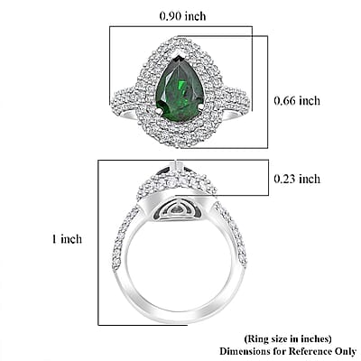 Chairman Vault Collection Certified & Appraised Rhapsody 950 Platinum AAAA Tsavorite Garnet, Diamond (E-F, VS) Ring (Size 7.5) (11.68 g) 4.16 ctw