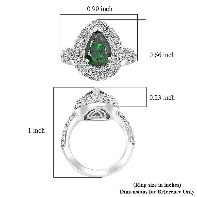 Chairman Vault Collection Certified & Appraised Rhapsody 950 Platinum AAAA Tsavorite Garnet, Diamond (E-F, VS) Ring (Size 7.5) (11.68 g) 4.16 ctw