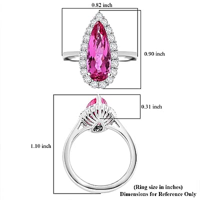 Chairman Collection Certified & Appraised Rhapsody AAAA Imperial Topaz and E-F VS Diamond 4.90 ctw Ring in 950 Platinum (Size 7.0)  10.22 Grams