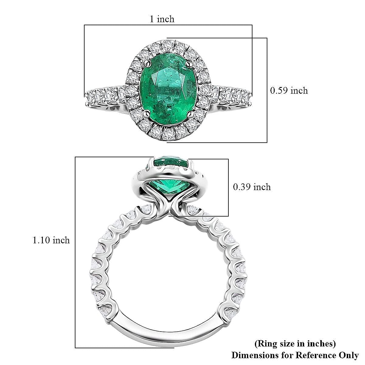 Chairman Collection Certified & Appraised Rhapsody AAAA Brazilian Emerald and E-F VS Diamond 3.00 ctw Ring in 950 Platinum (Size 10.0)  8.26 Grams
